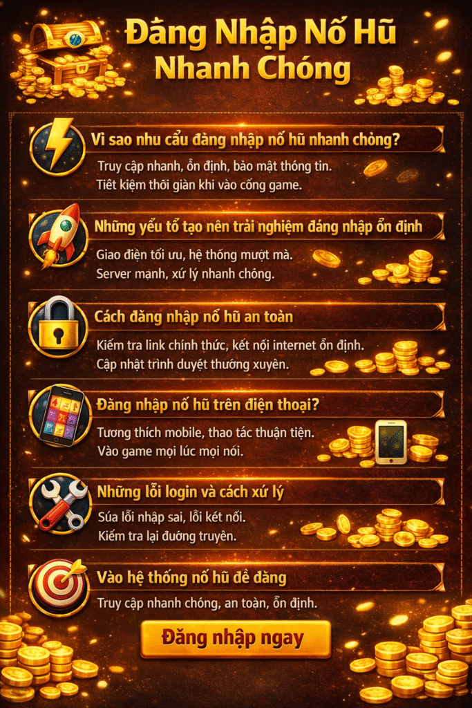 Hướng dẫn đăng nhập Nổ Hũ nhanh chóng